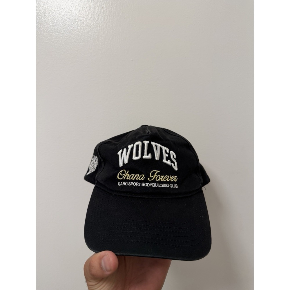 Darc Sport Wolves Club Ohana Forever Black Embroidered Dad Hat Cap OSFA RARE